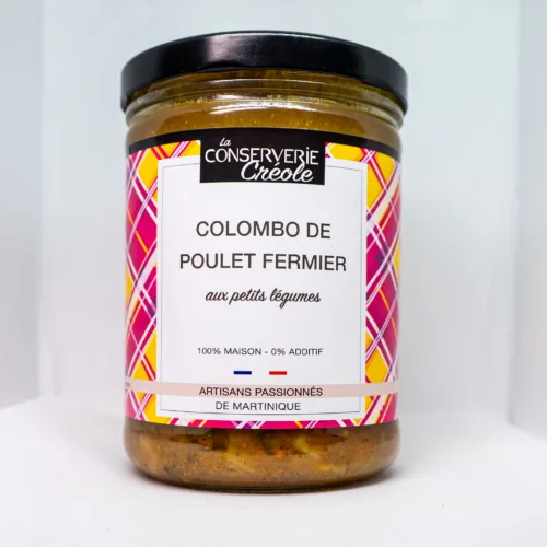 Plat de Colombo de Poulet fermier aux petits légumes