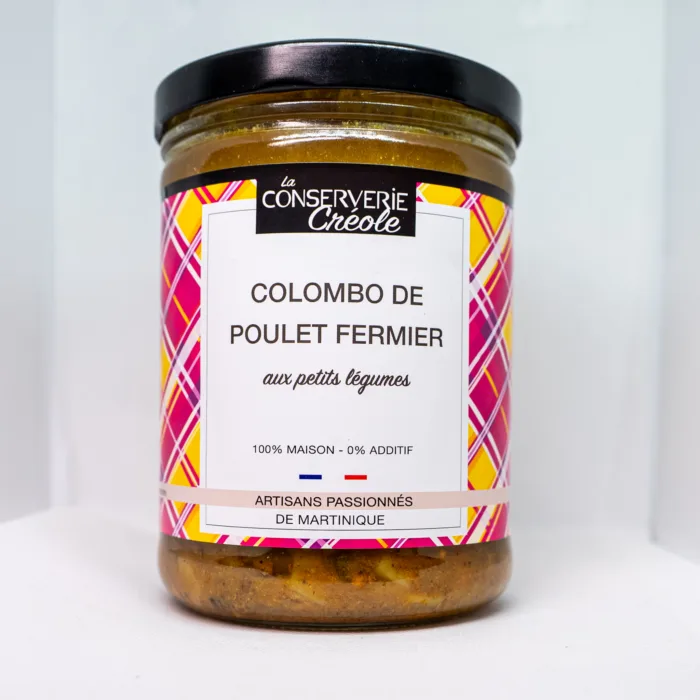 Plat de Colombo de Poulet fermier aux petits légumes